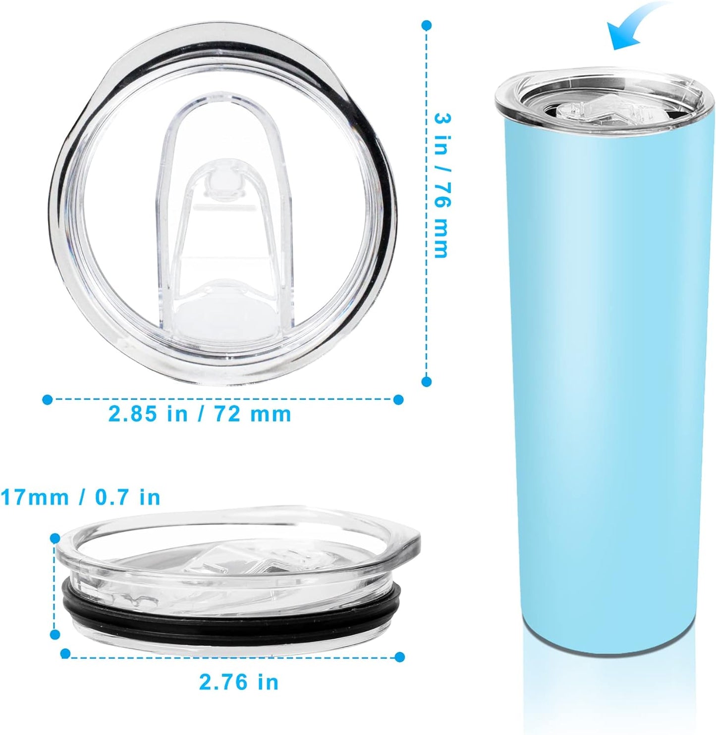 Faith-Inspired 20 oz Tumblers with Lid and Straw